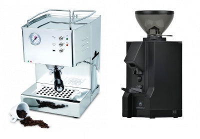QuickMill- Steel Model Combo Set ORIONE 3000 Quick Mill Espresso Machine + Eureka Mignon Manual coffee grinder - エスプレッソマシン＆グラインダーセット | BARISTA TOOLS