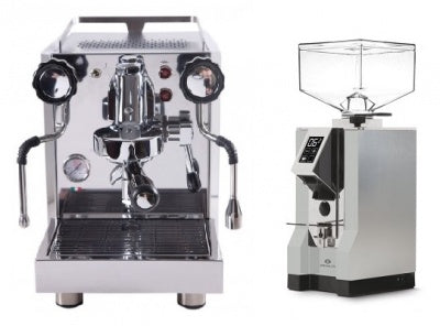 QuickMill- Steel Model Combo Set Quick Mill 0981 Rubino Espresso Machine + Eureka Mignon Specialità Coffee Grinder Chrome - エスプレッソマシン＆グラインダーセット | BARISTA TOOLS