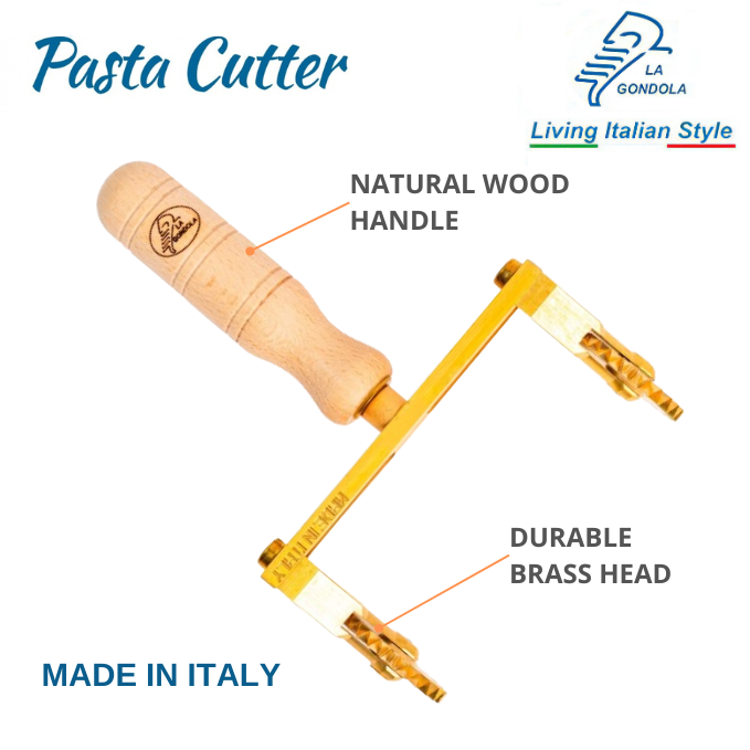 【パスタ製造ツール】LaGondola Double Adjustable Festooned Pasta Cutter Wheel