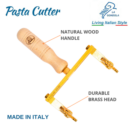 【パスタ製造ツール】LaGondola Double Adjustable Festooned Pasta Cutter Wheel