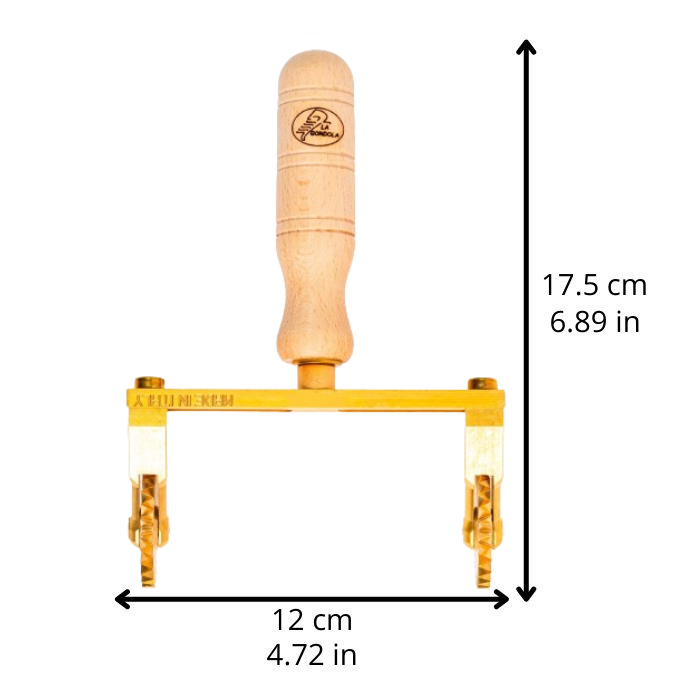 【パスタ製造ツール】LaGondola Double Adjustable Festooned Pasta Cutter Wheel