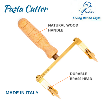 【パスタ製造ツール】LaGondola Double Adjustable Smooth Pasta Cutter Wheel