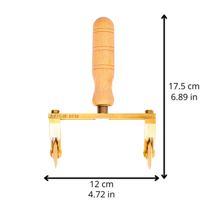 【パスタ製造ツール】LaGondola Double Adjustable Smooth Pasta Cutter Wheel