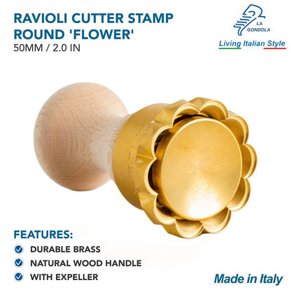 【パスタ製造ツール】LaGondola Flower Ravioli Stamp