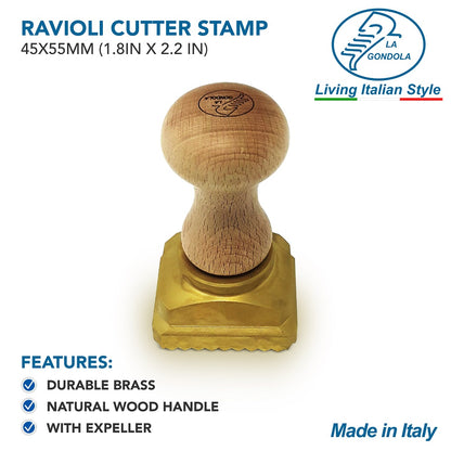 【パスタ製造ツール】LaGondola Ravioli Stamp 45x55