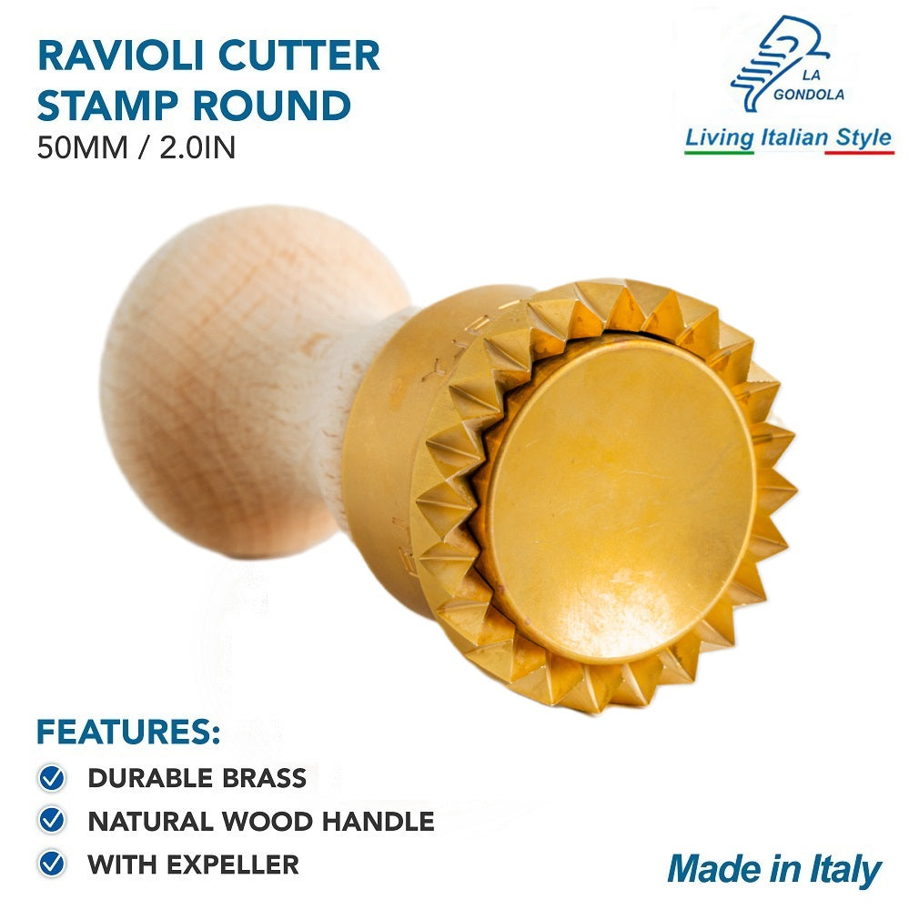 【パスタ製造ツール】LaGondola Ravioli Stamp Round 50