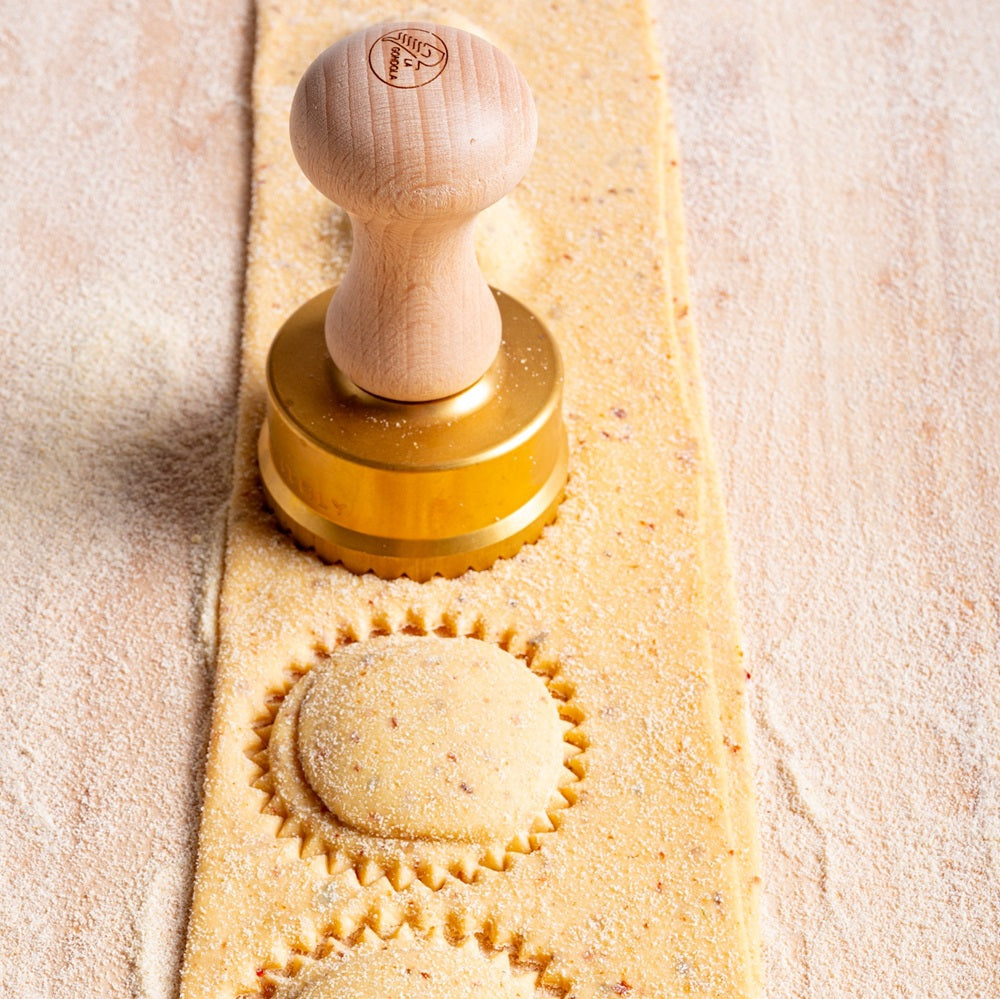 【パスタ製造ツール】LaGondola Ravioli Stamp Round 65