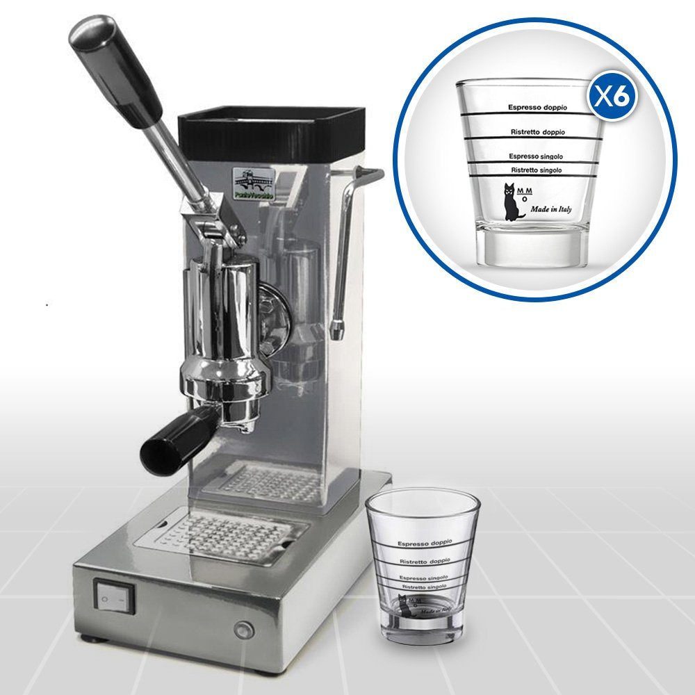 【レバー式エスプレッソマシン】Ponte Vecchio Lever Pontevecchio Lever Espresso Machine Export Chrome + 6 Graduated G